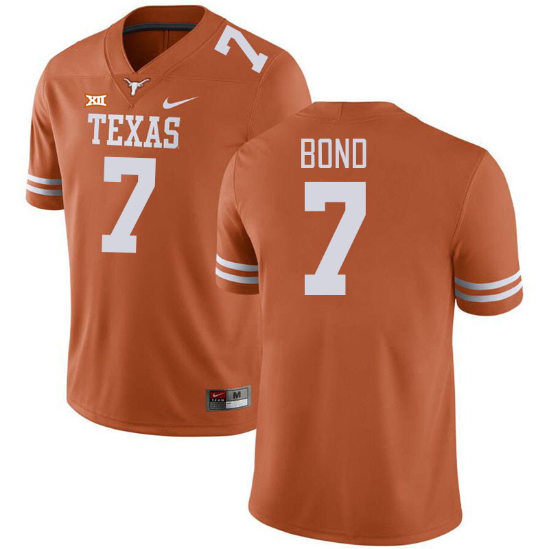 Men #7 Isaiah Bond Texas Longhorns College Football Jerseys Stitched-Orange